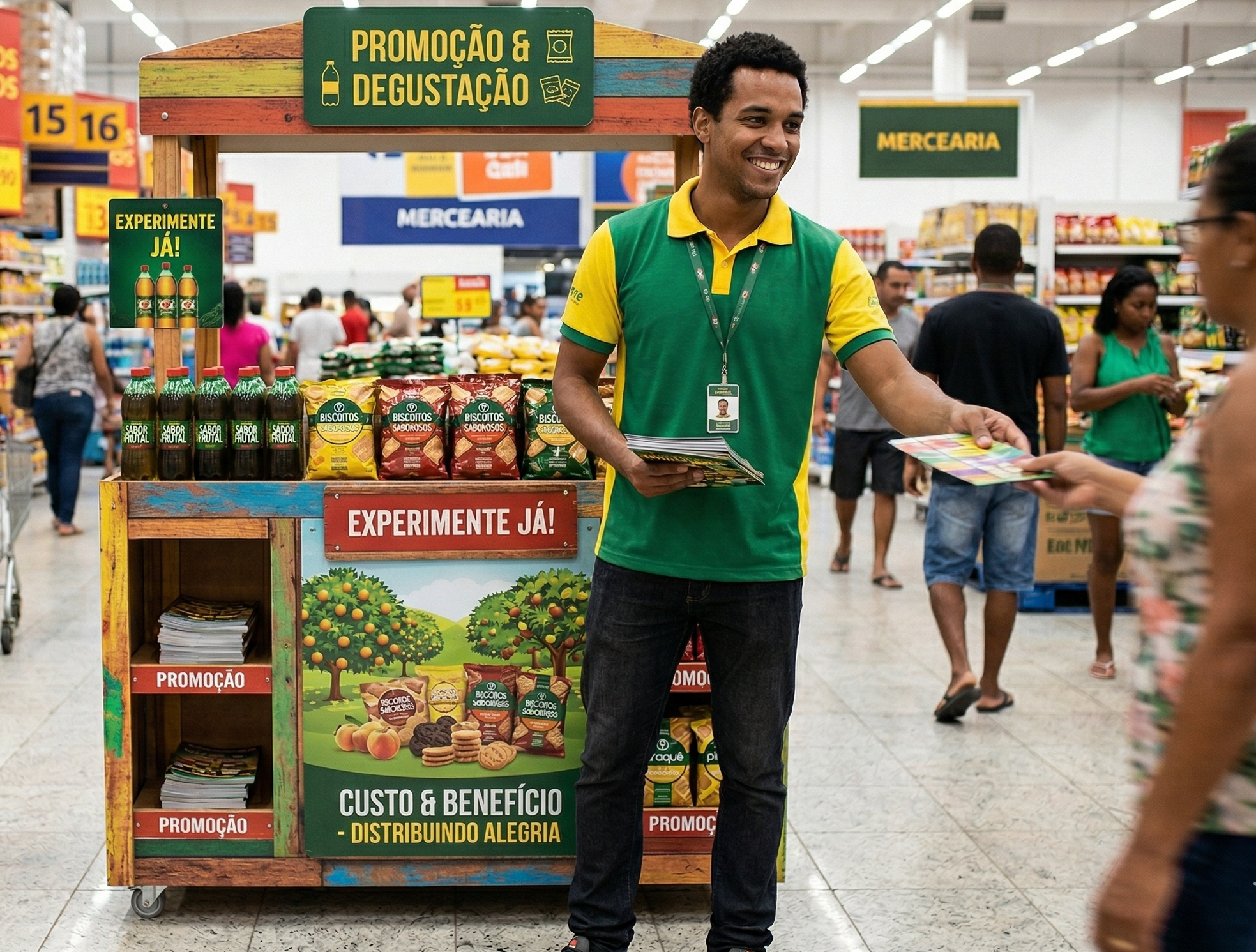 Promotor em ação no ponto de venda